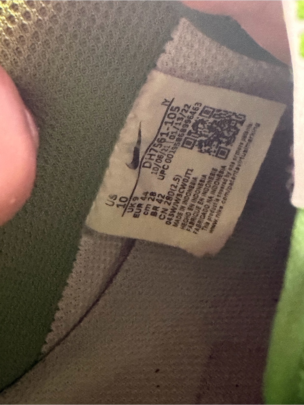AIR FORCE 1 LOW '07 "WHITE CHLOROPHYLL". Men’s size 10 - Picture 16 of 16